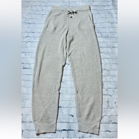 H&M Pants - H&M Basics Wool Blend Knit Jogger Pull On Pants Size XS Lounge Leisure Tan